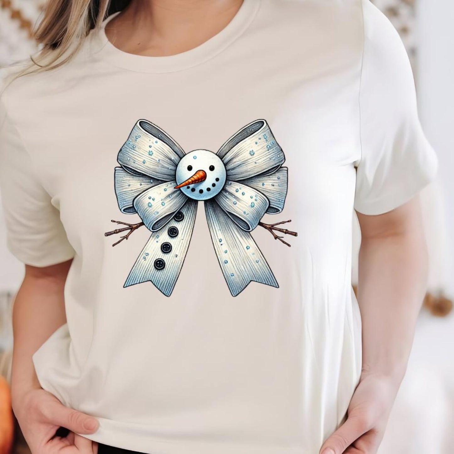 Snowman Sparkle Bow - Adult Sizes