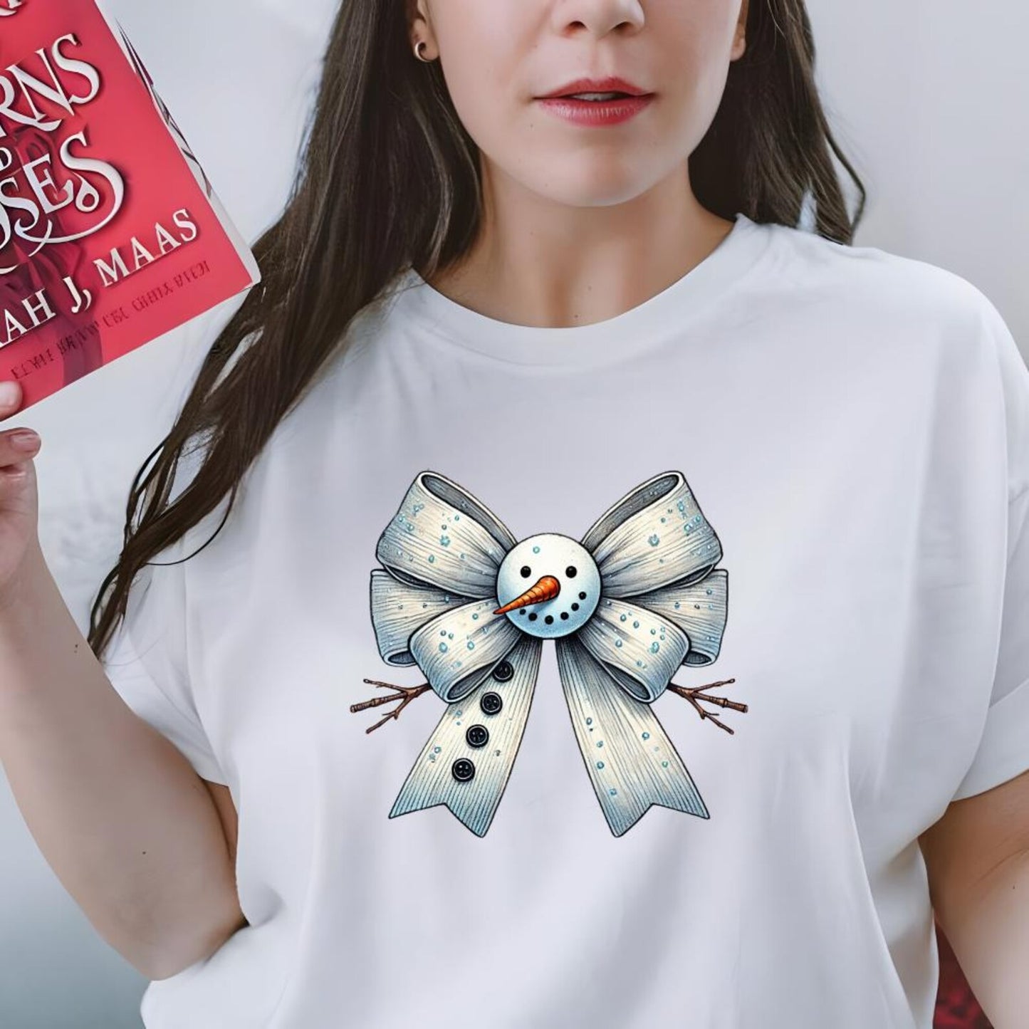 Snowman Sparkle Bow - Adult Sizes