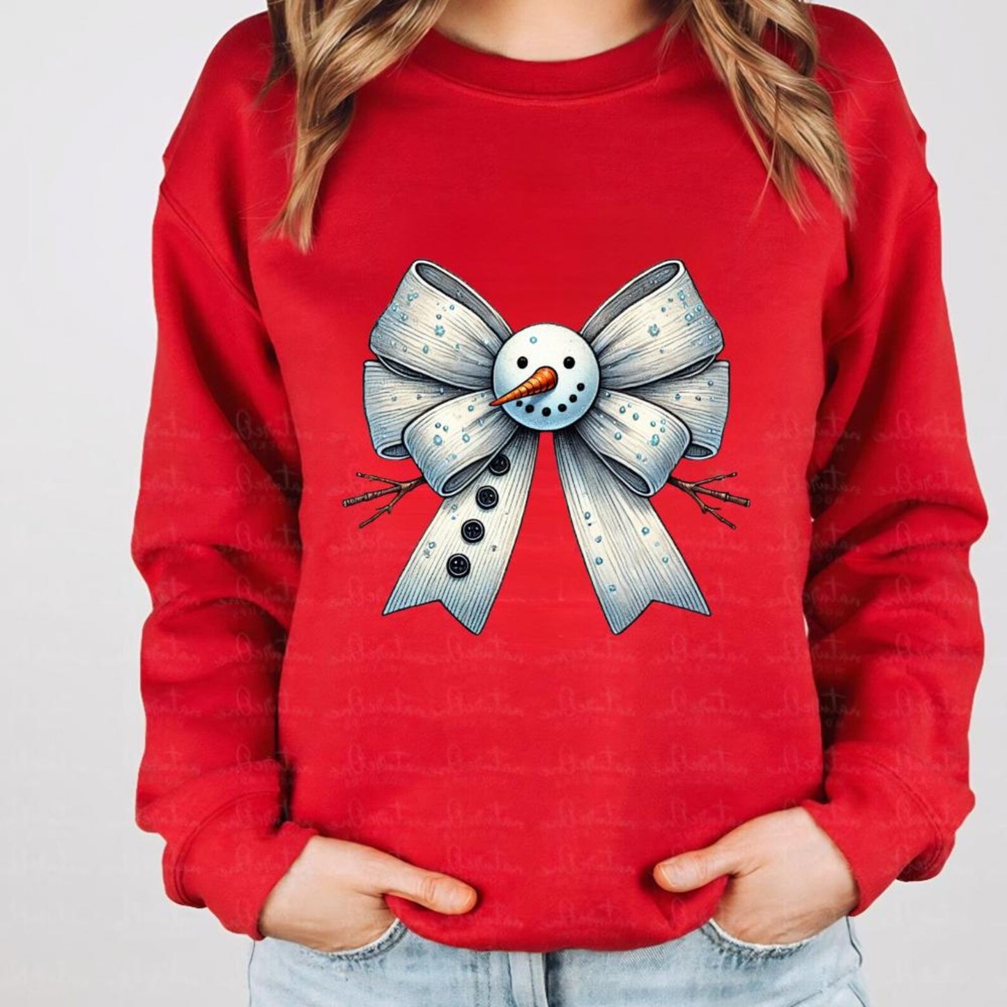 Snowman Sparkle Bow - Adult Sizes