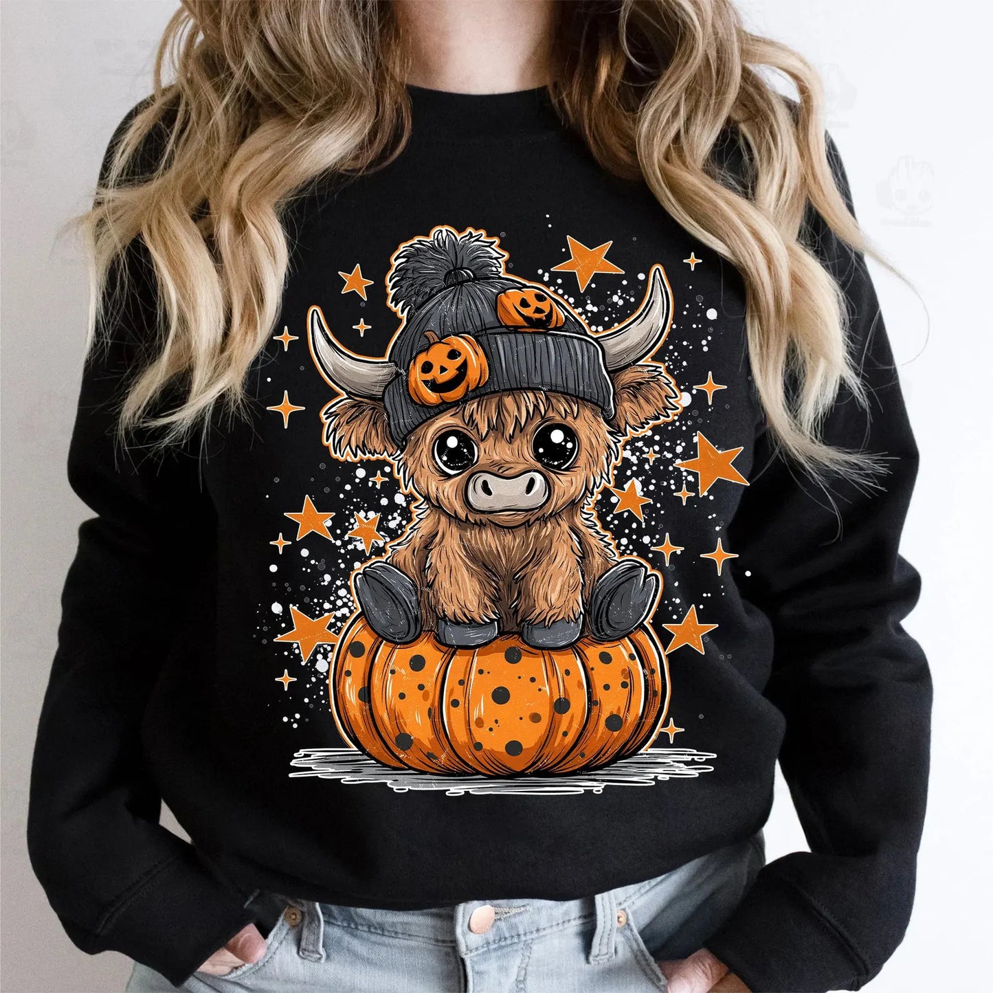 Pumpkin Highland Cow Fall - Youth Sizes