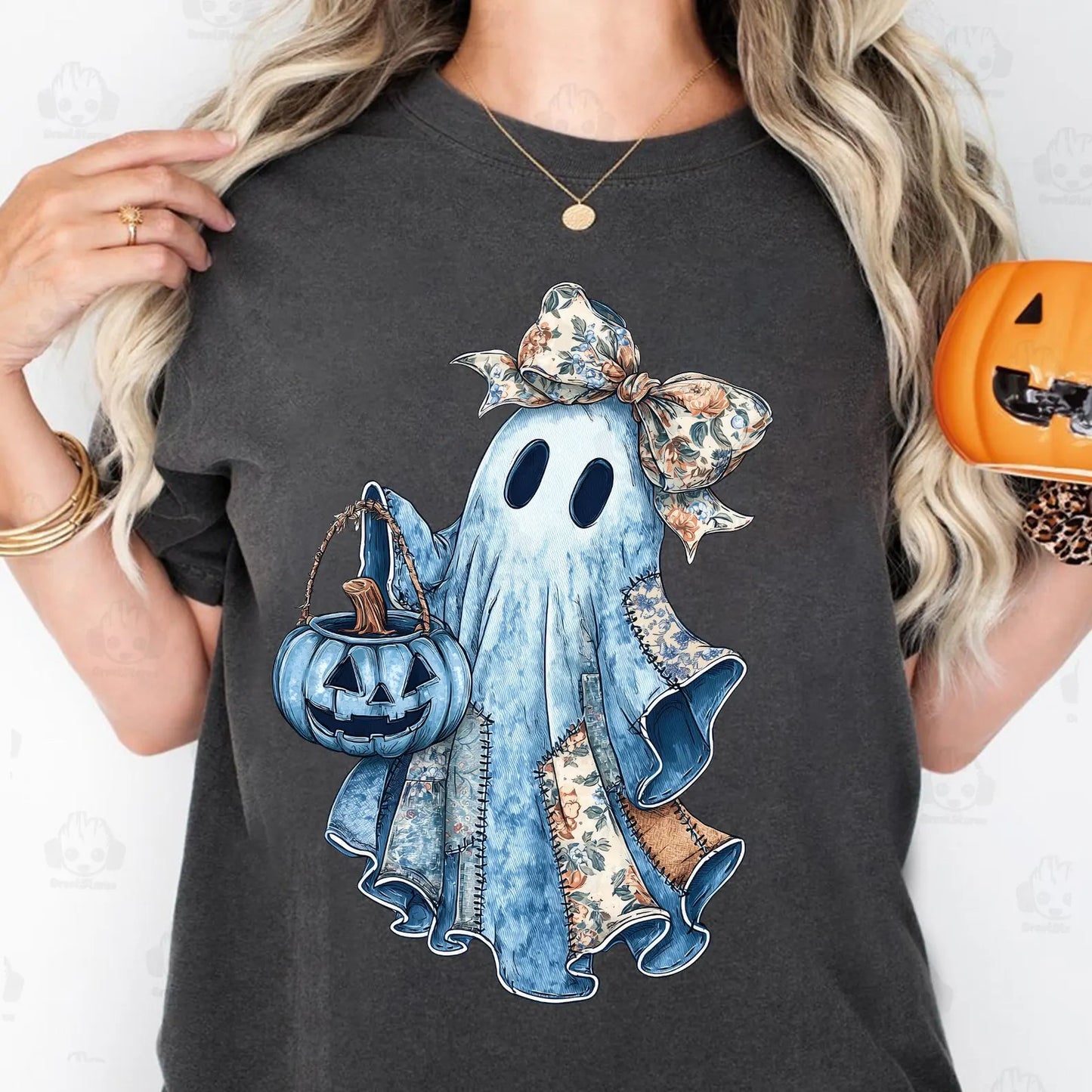 Denim Patchwork Ghost - Adult Sizes