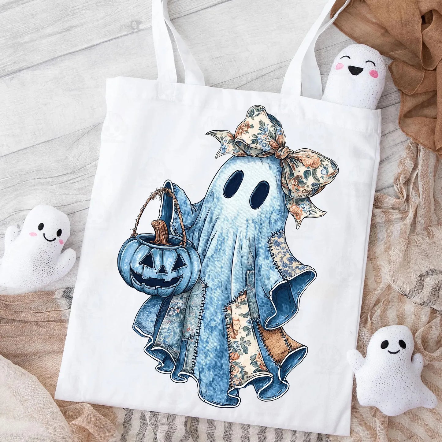 Denim Patchwork Ghost - Youth Sizes