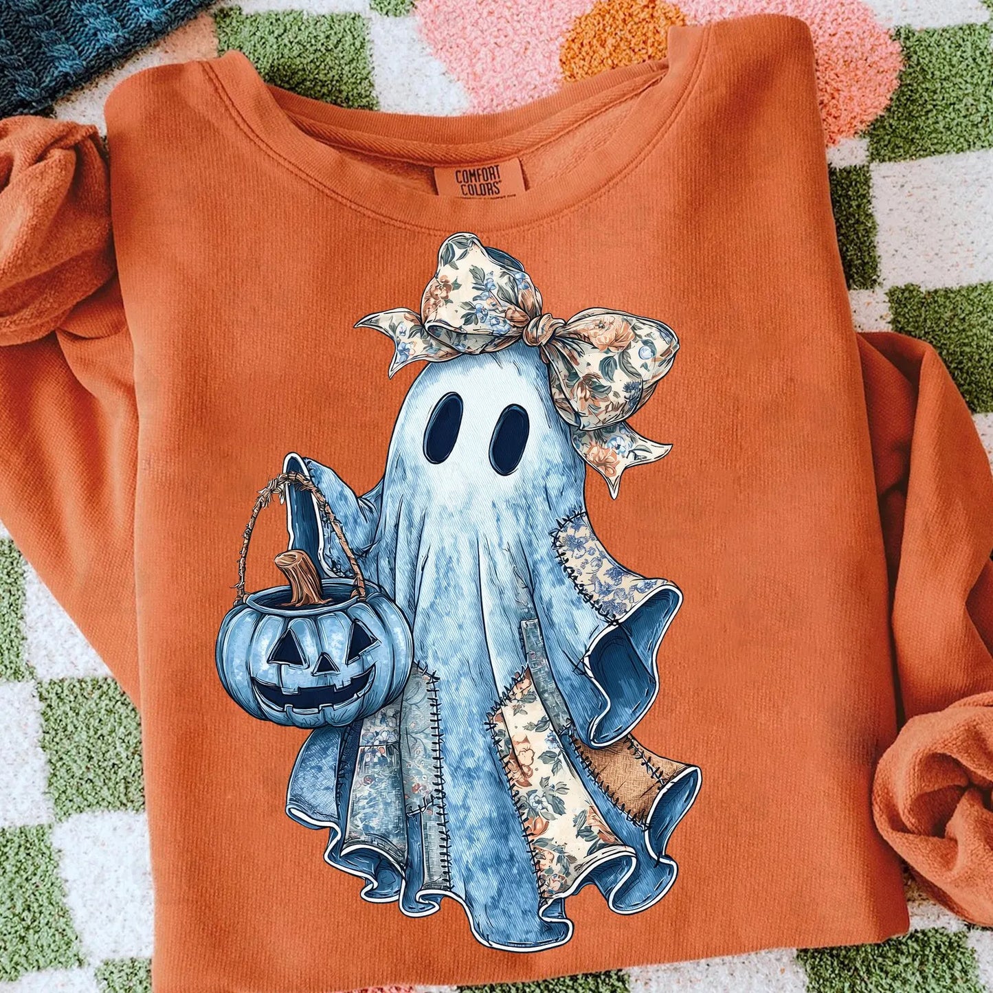 Denim Patchwork Ghost - Adult Sizes