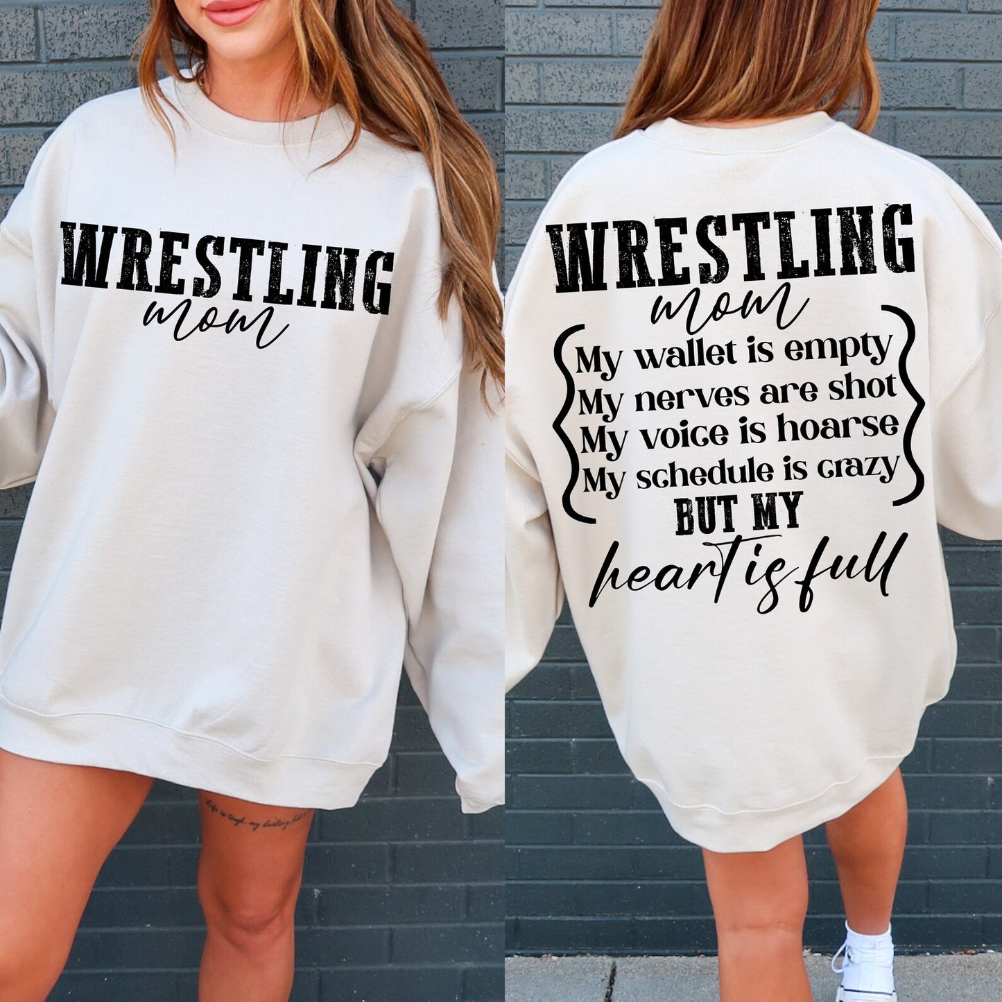 Wrestling Mom Heart is Full - Adult Sizes