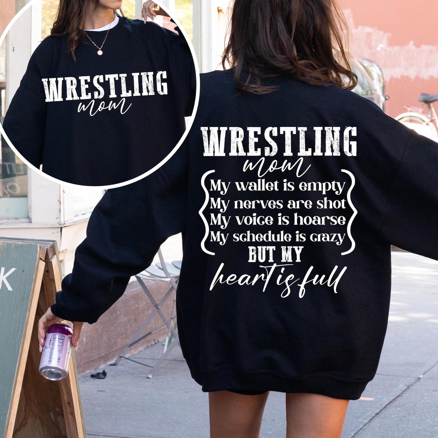 Wrestling Mom Heart is Full - Adult Sizes