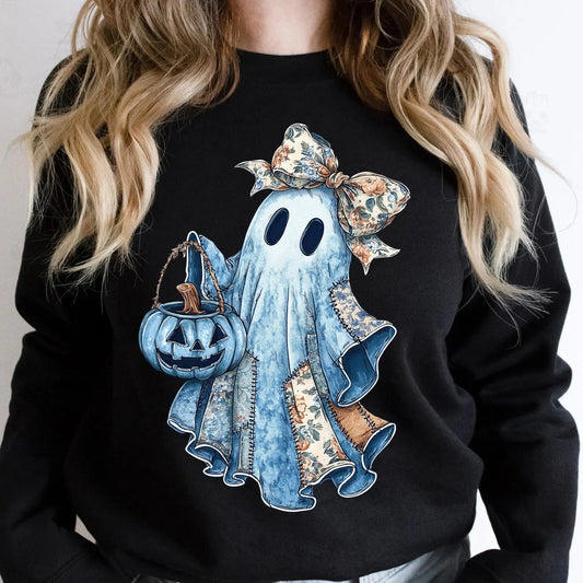 Denim Patchwork Ghost - Adult Sizes